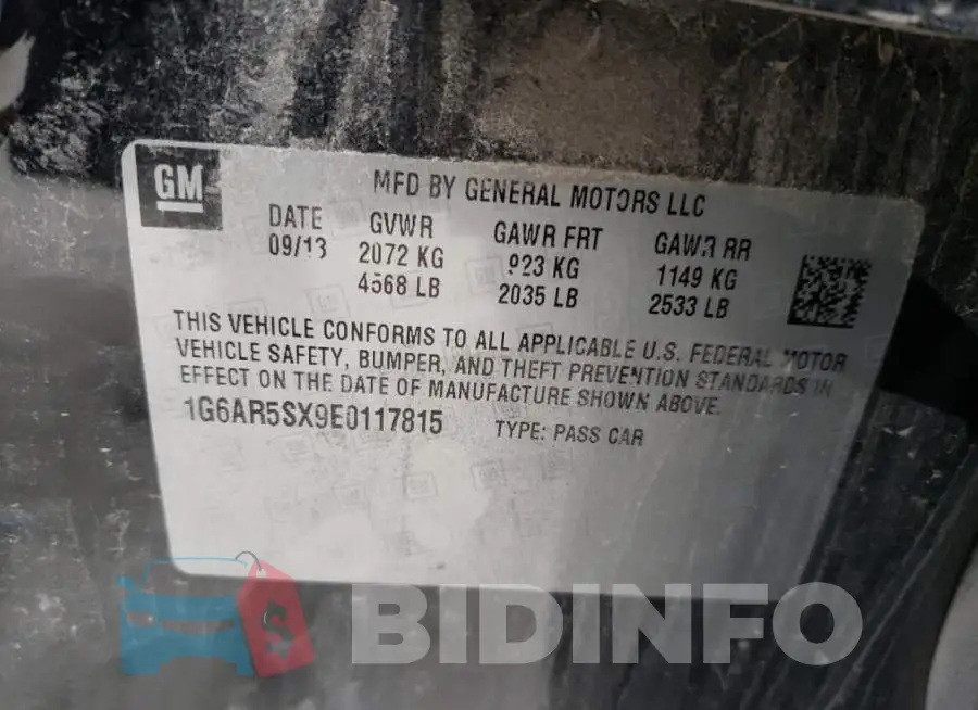 1G6AR5SX9E0117815 Photo# 12