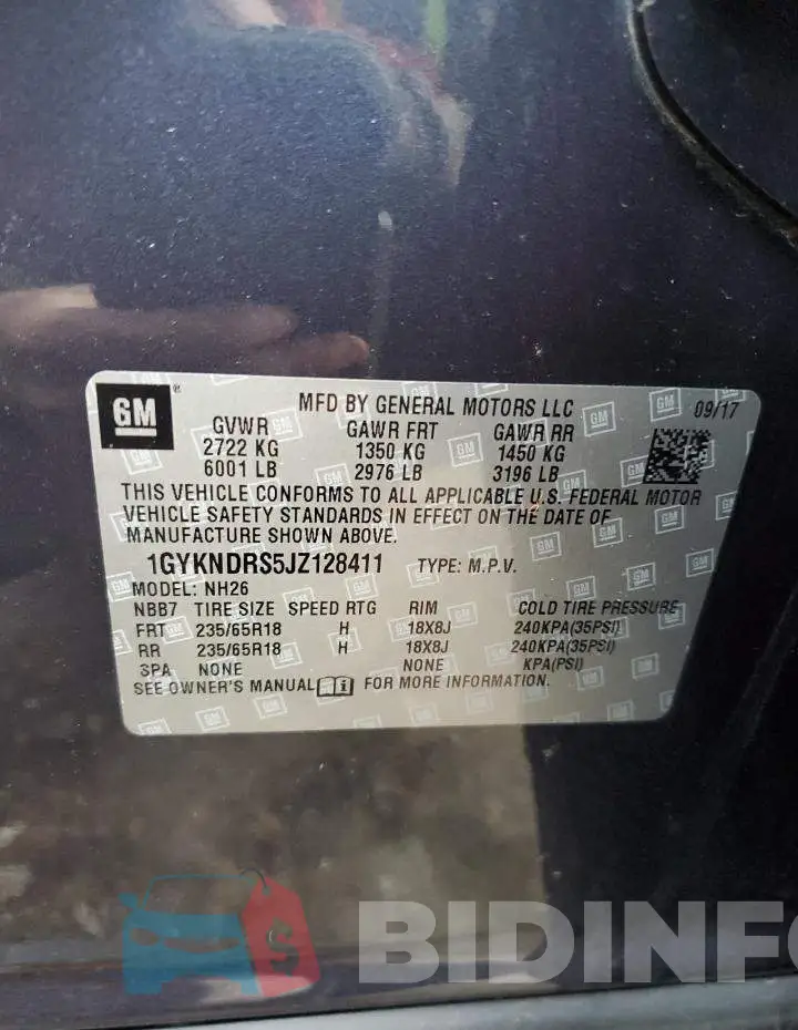 1GYKNDRS5JZ128411 Photo# 12