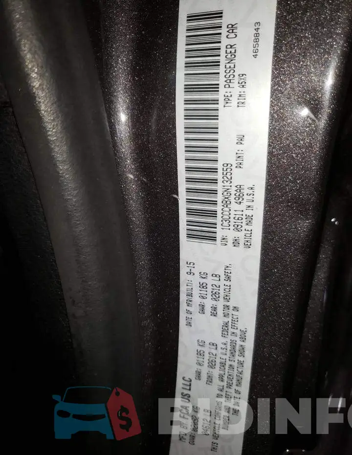 1C3CCCABXGN132559 Photo# 12