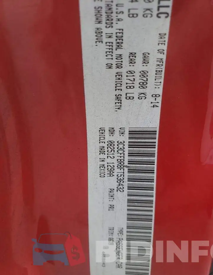 3C3CFFBR8FT536432 Photo# 12
