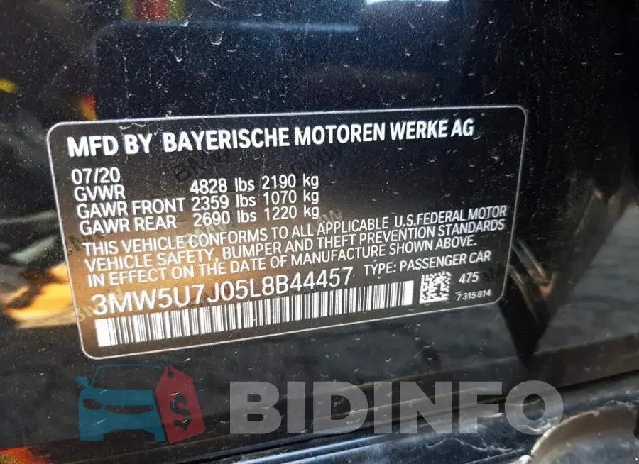 3MW5U7J05L8B44457 Photo# 12