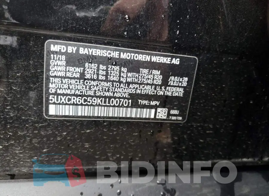 5UXCR6C59KLL00701 Photo# 12