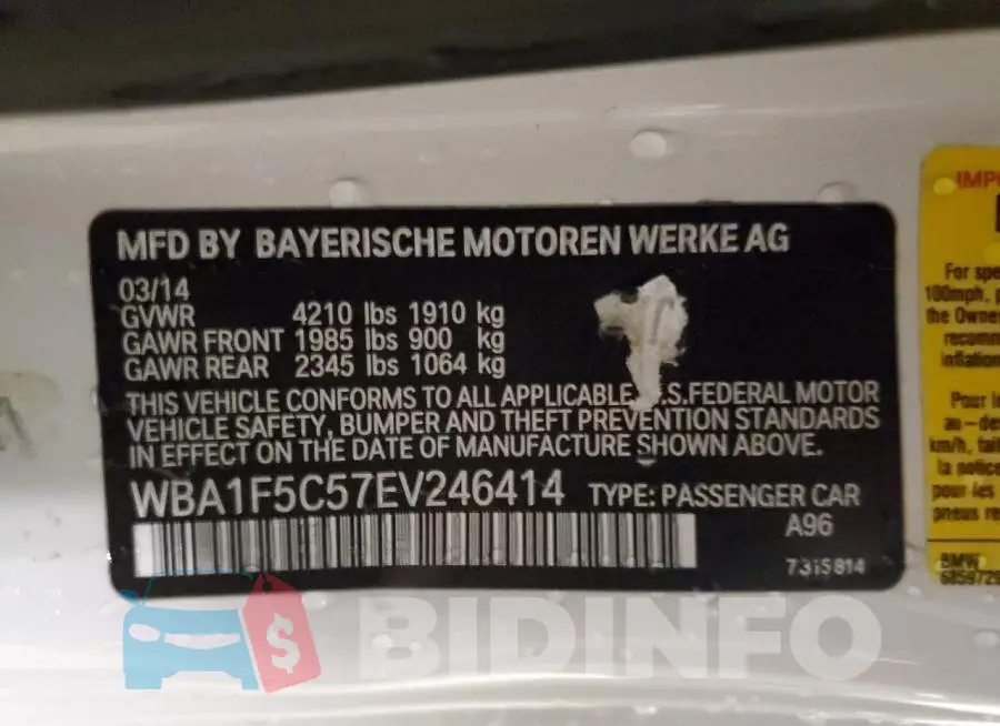 WBA1F5C57EV246414 Photo# 12