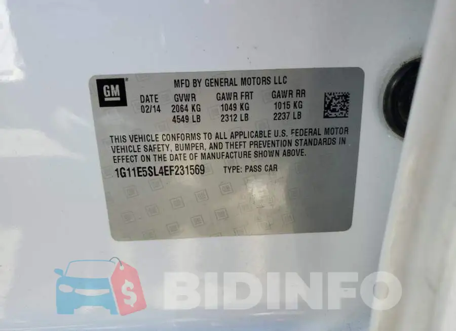 1G11E5SL4EF231569 Photo# 12