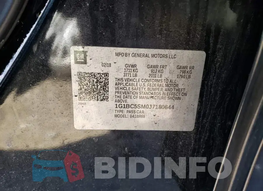 1G1BC5SM0J7180644 Photo# 12