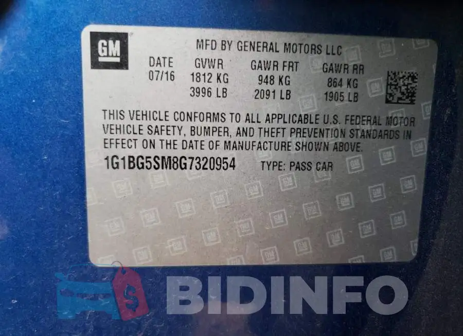 1G1BG5SM8G7320954 Photo# 12