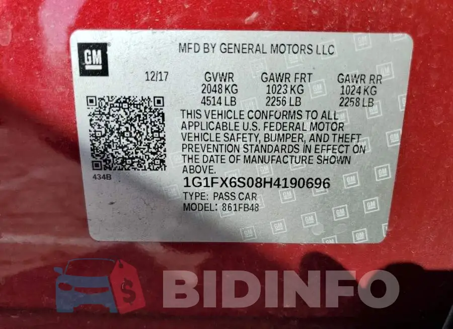 1G1FX6S08H4190696 Photo# 12