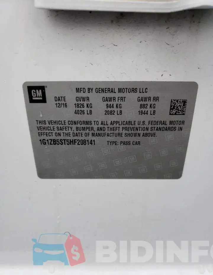 1G1ZB5ST5HF208141 Photo# 12