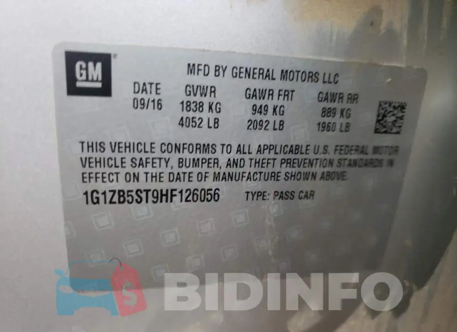 1G1ZB5ST9HF126056 Photo# 12