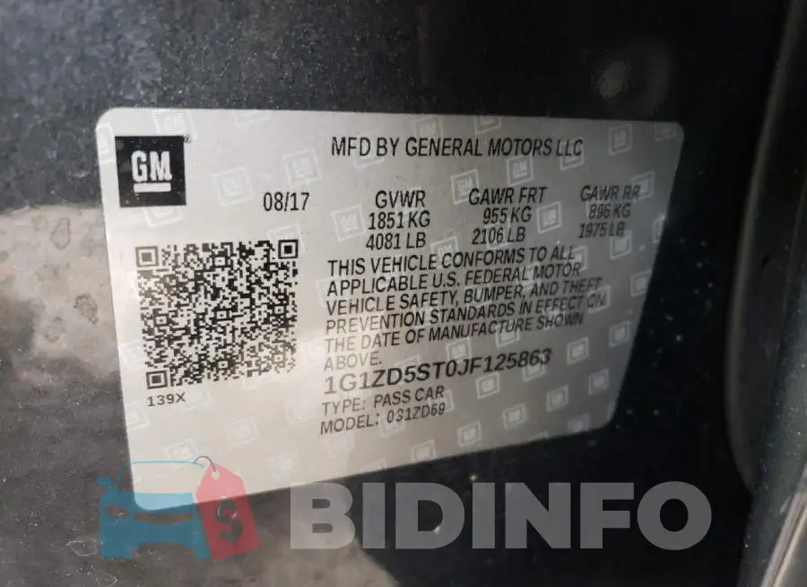 1G1ZD5ST0JF125863 Photo# 12