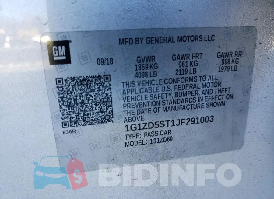 1G1ZD5ST1JF291003 Photo# 12