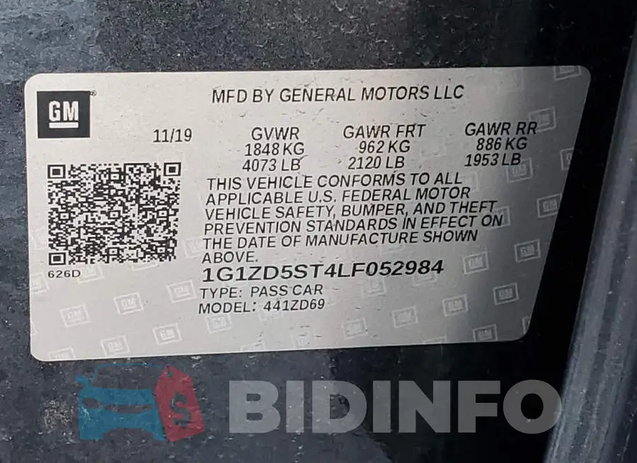 1G1ZD5ST4LF052984 Photo# 12