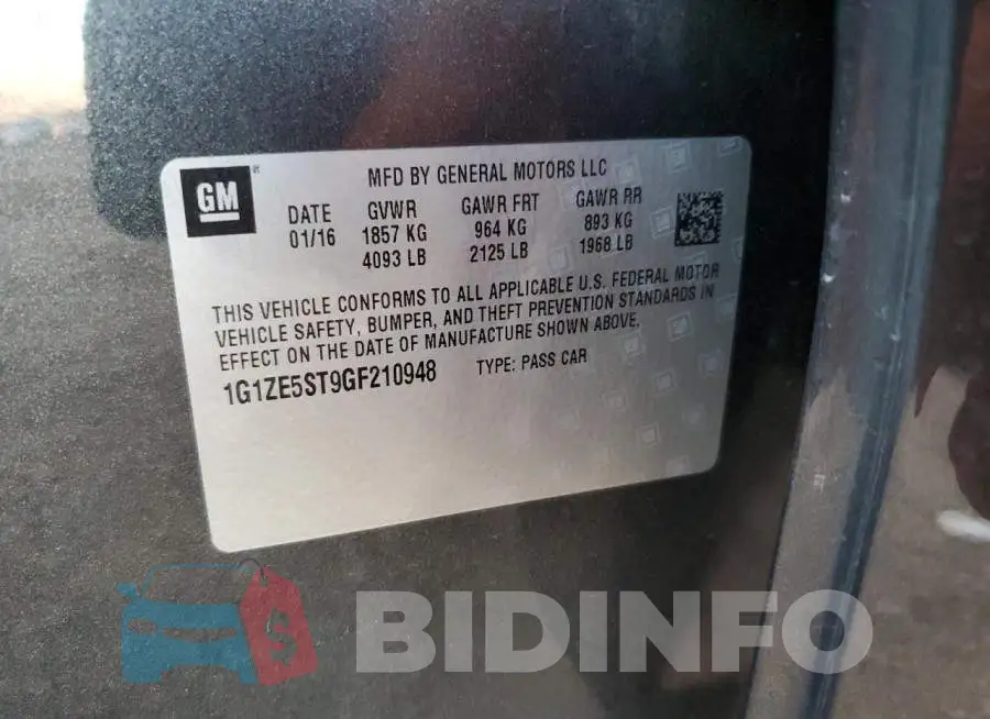 1G1ZE5ST9GF210948 Photo# 12