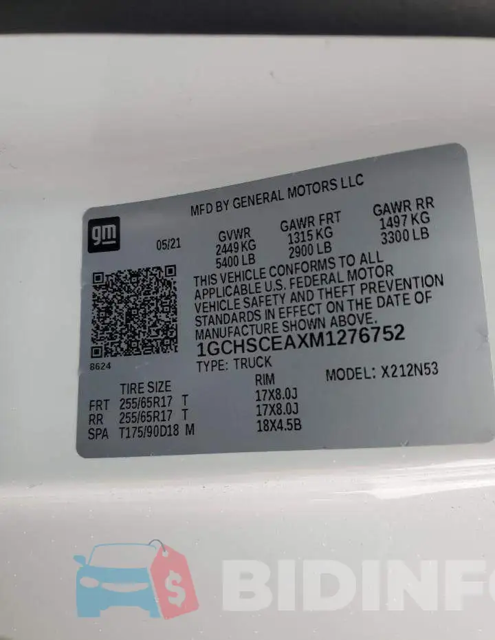 1GCHSCEAXM1276752 Photo# 12