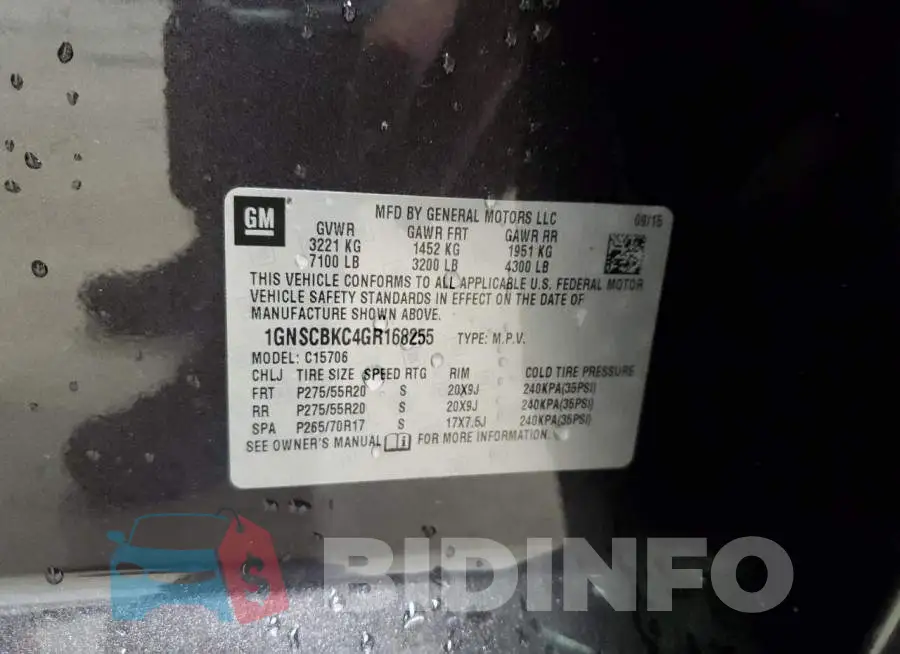 1GNSCBKC4GR168255 Photo# 13