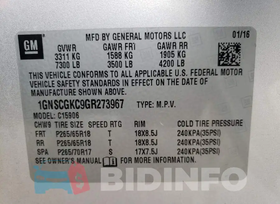 1GNSCGKC9GR273967 Photo# 14