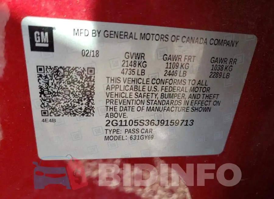 2G1105S36J9159713 Photo# 13