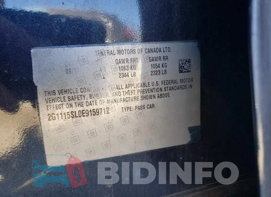 2G1115SL0E9159712 Photo# 12