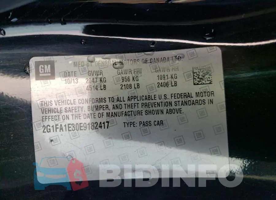 2G1FA1E30E9182417 Photo# 12