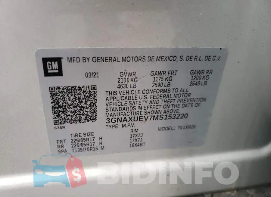 3GNAXUEV7MS153220 Photo# 12