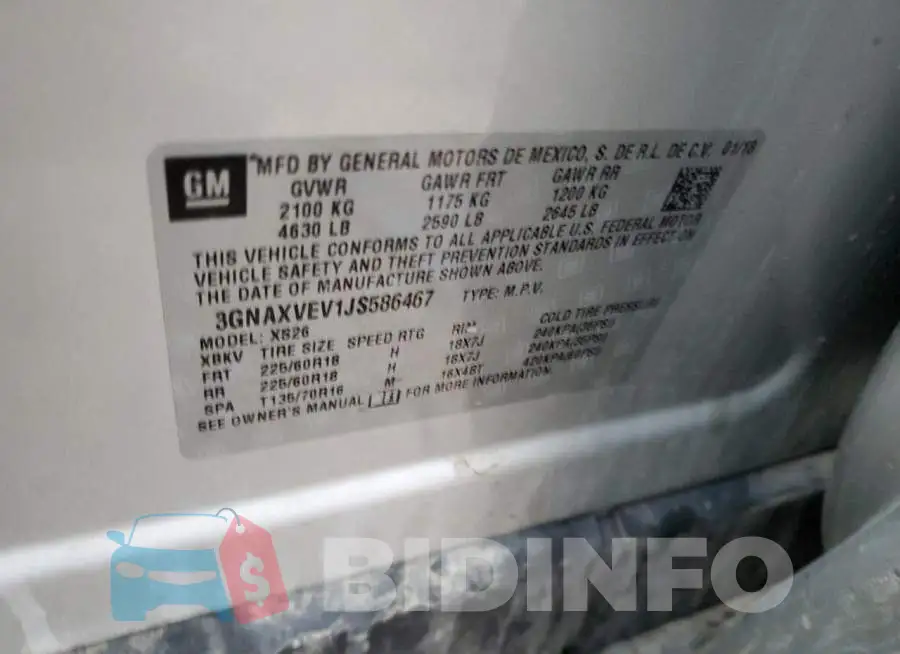 3GNAXVEV1JS586467 Photo# 13