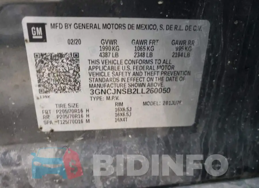 3GNCJNSB2LL260050 Photo# 14
