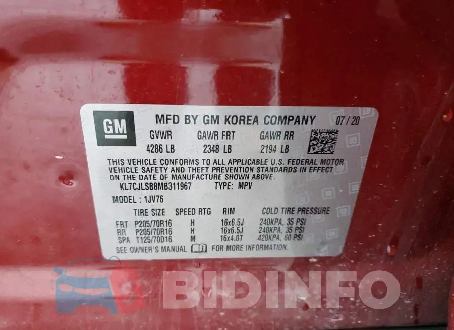 KL7CJLSB8MB311967 Photo# 13