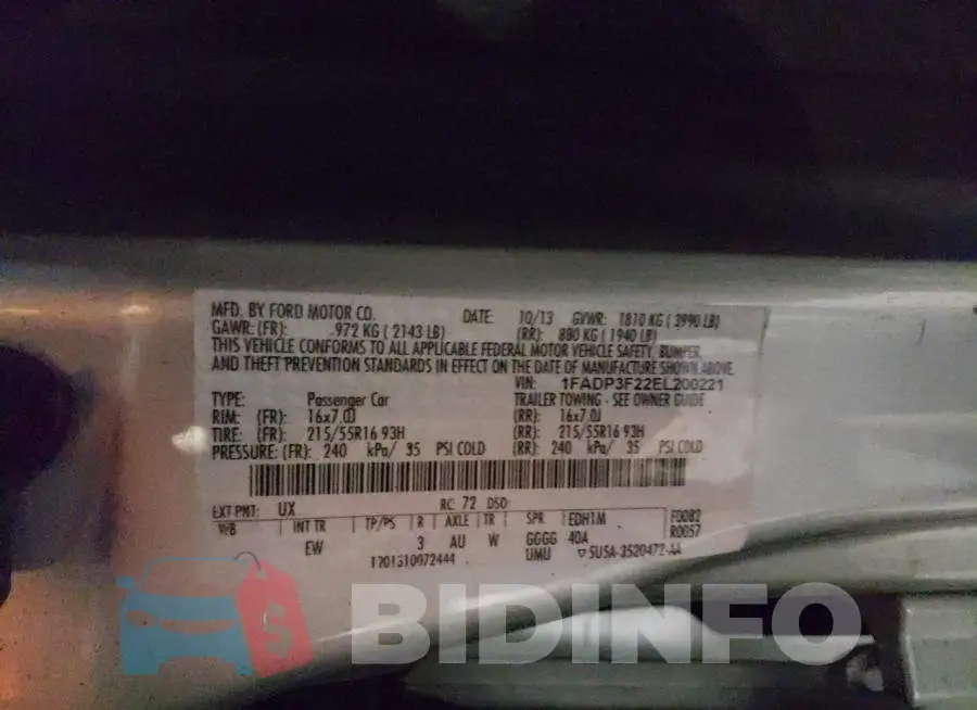 1FADP3F22EL200221 Photo# 13