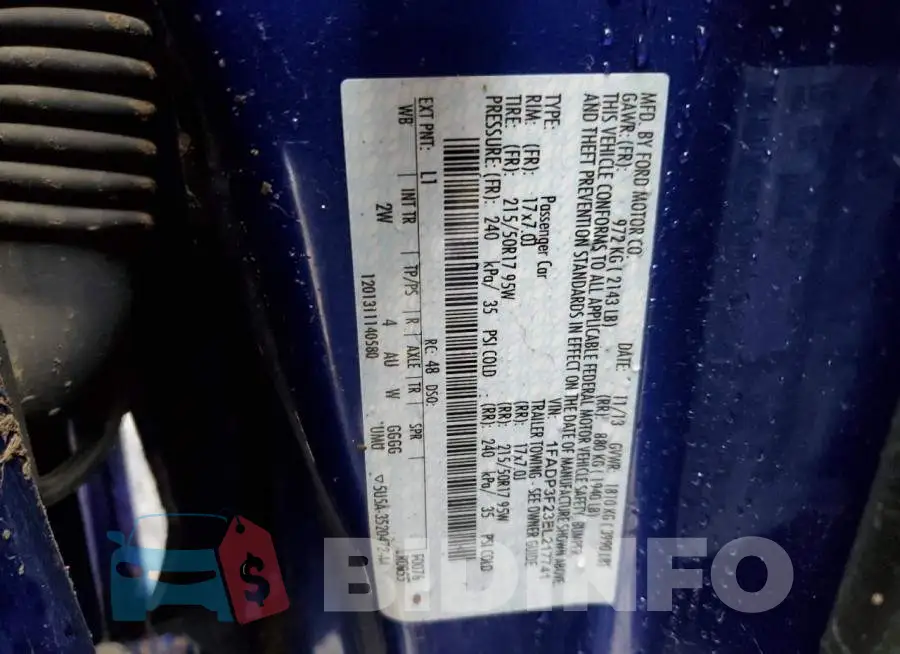 1FADP3F23EL217741 Photo# 12