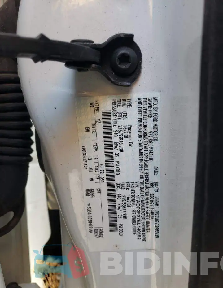 1FADP3F27EL140162 Photo# 13