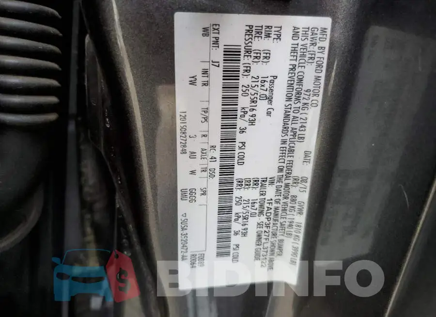 1FADP3F27FL373122 Photo# 12