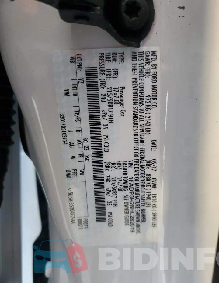 1FADP3H28HL282019 Photo# 12