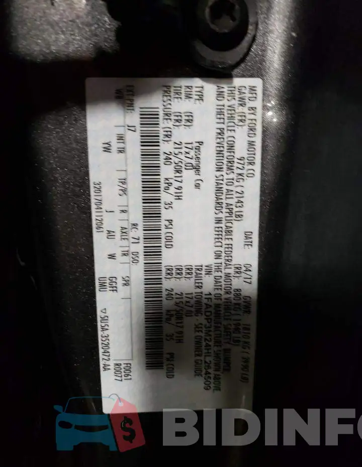 1FADP3M24HL264509 Photo# 12