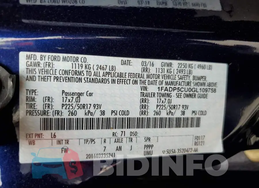 1FADP5CU0GL109758 Photo# 12