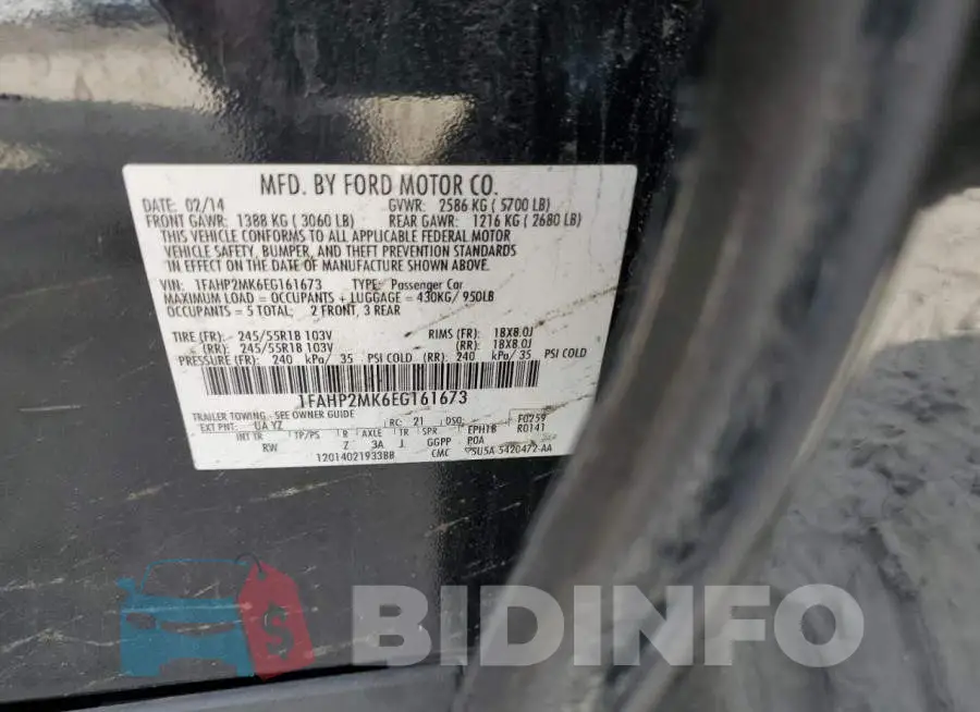 1FAHP2MK6EG161673 Photo# 12