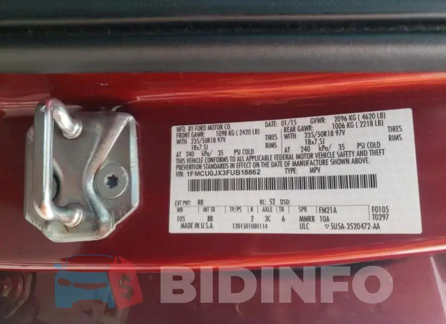 1FMCU0JX3FUB18862 Photo# 10