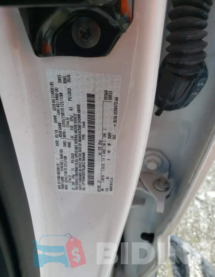 1FT8W3DT8JEC16948 Photo# 12