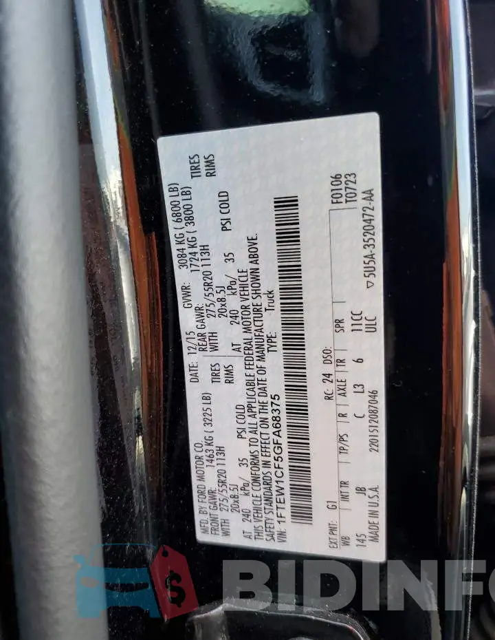 1FTEW1CF5GFA68375 Photo# 12