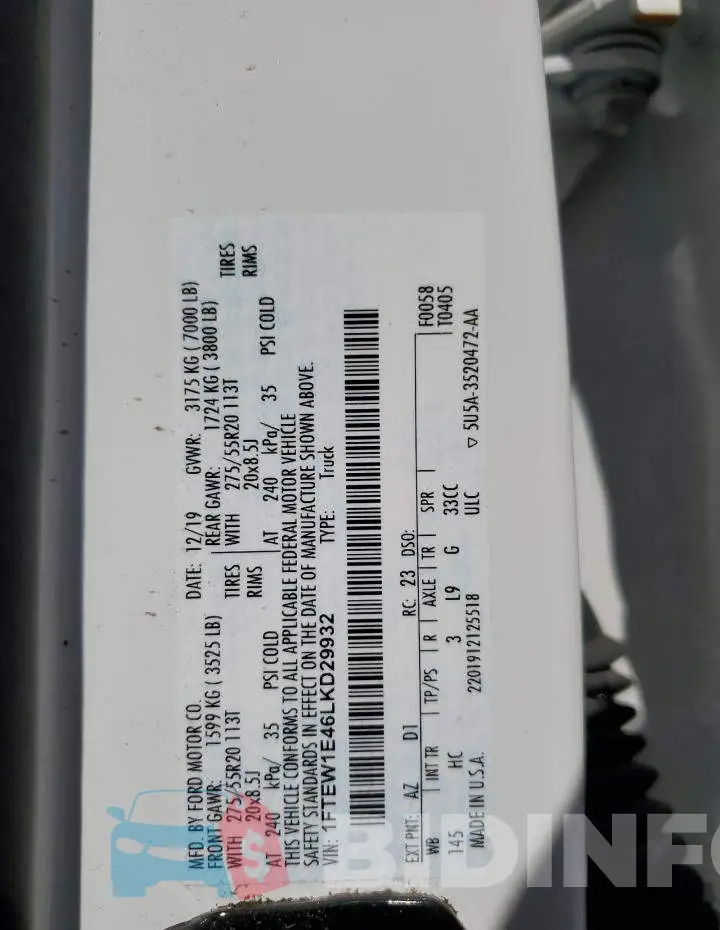 1FTEW1E46LKD29932 Photo# 12