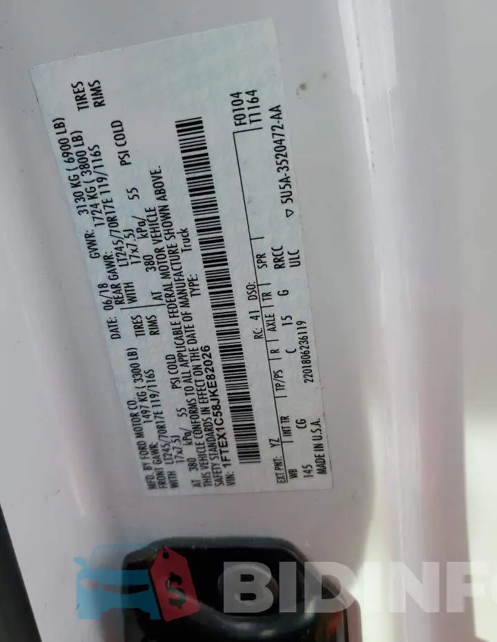 1FTEX1C58JKE82026 Photo# 13
