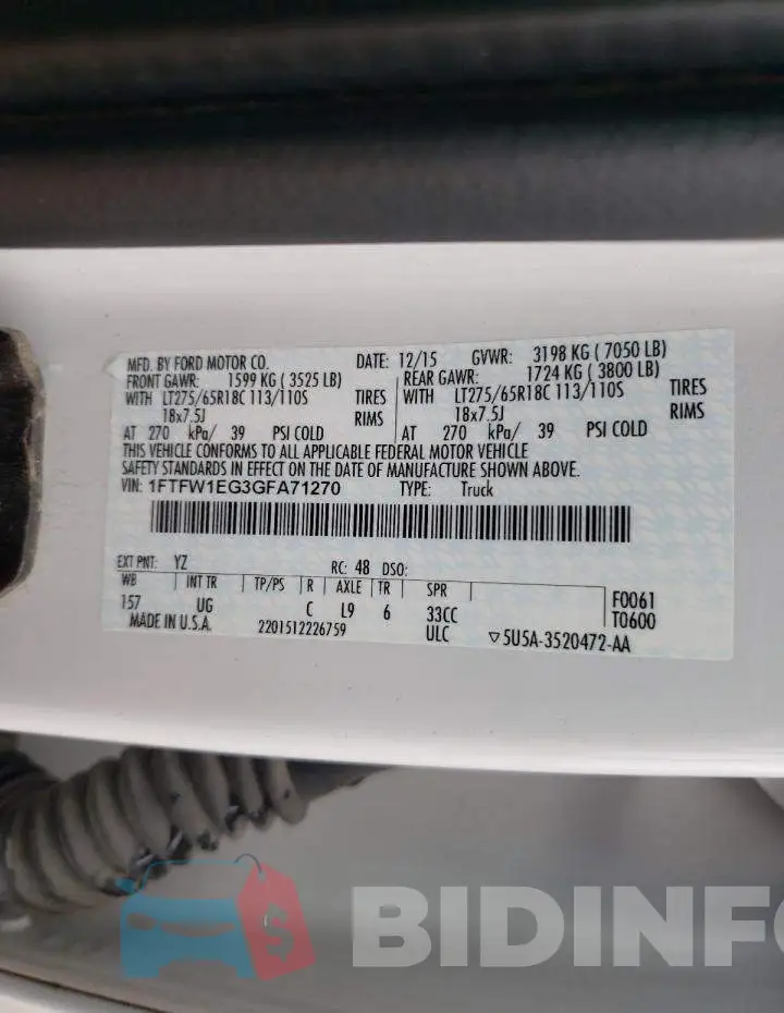 1FTFW1EG3GFA71270 Photo# 12