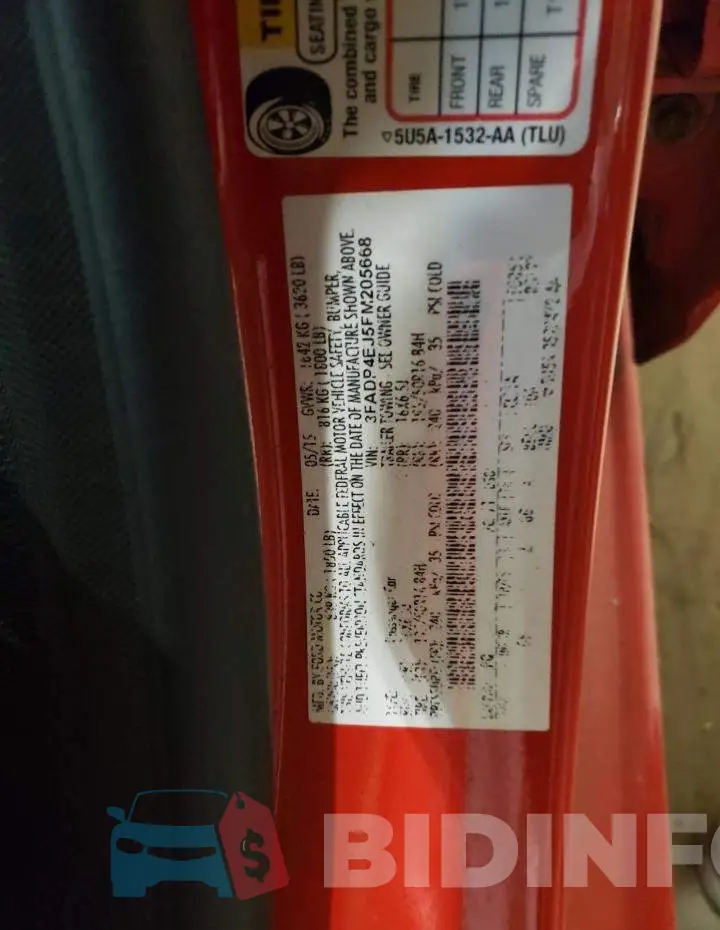 3FADP4EJ5FM205668 Photo# 13