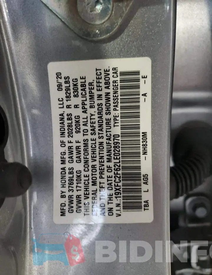 19XFC2F62LE028970 Photo# 12
