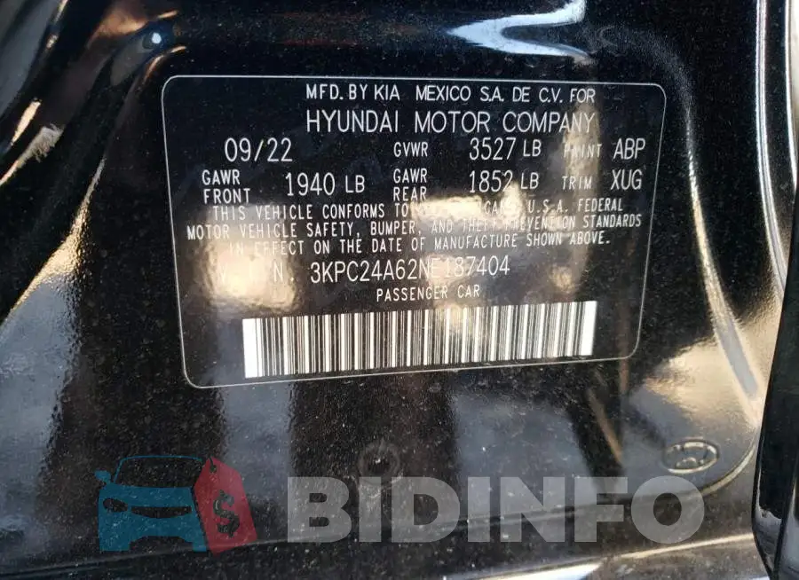 3KPC24A62NE187404 Photo# 13