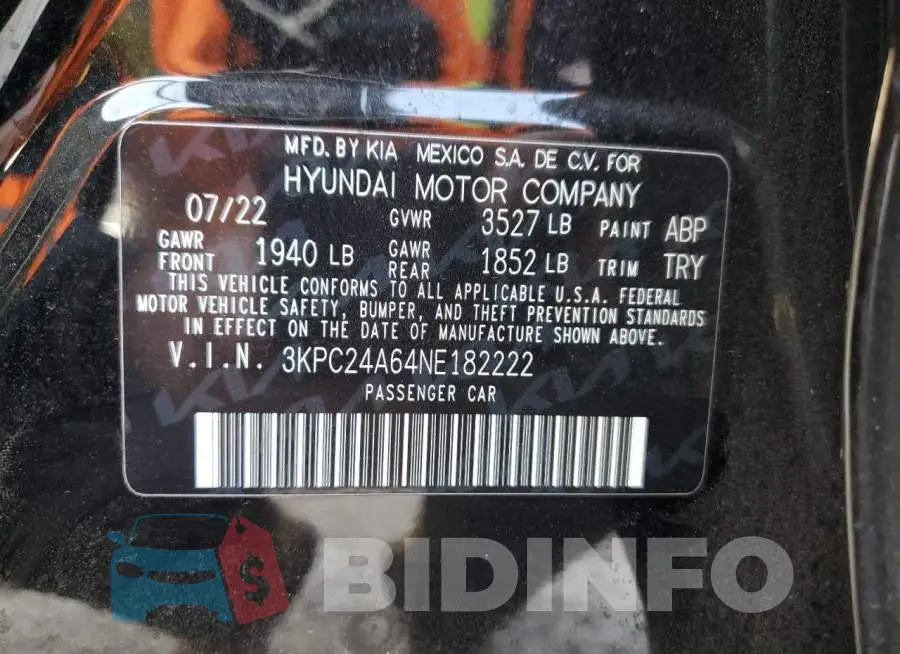3KPC24A64NE182222 Photo# 12
