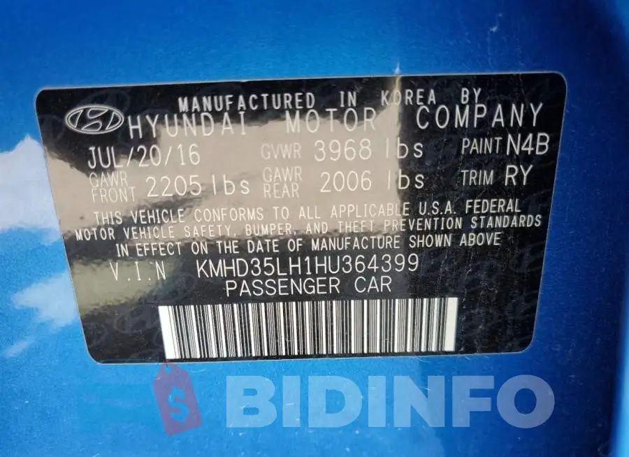 KMHD35LH1HU364399 Photo# 10