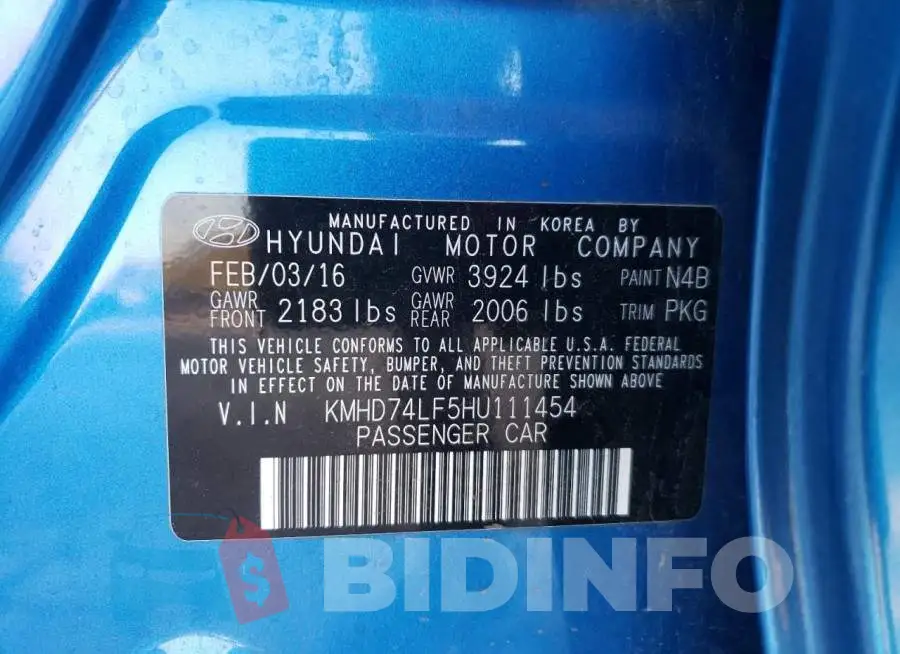 KMHD74LF5HU111454 Photo# 10