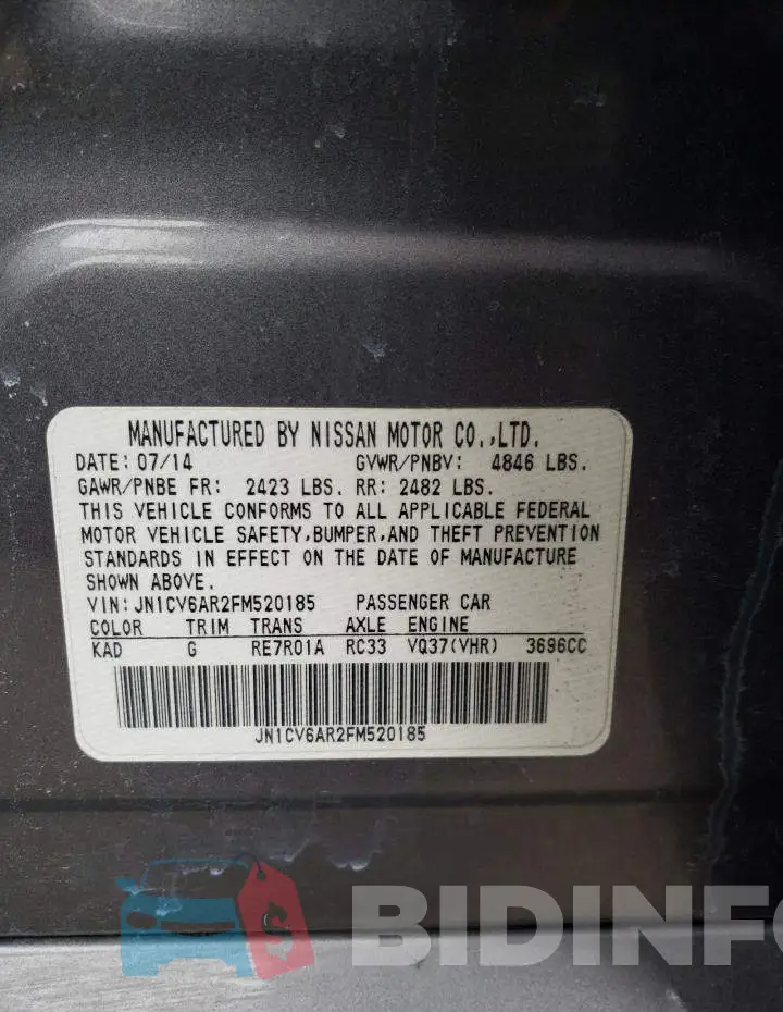 JN1CV6AR2FM520185 Photo# 12