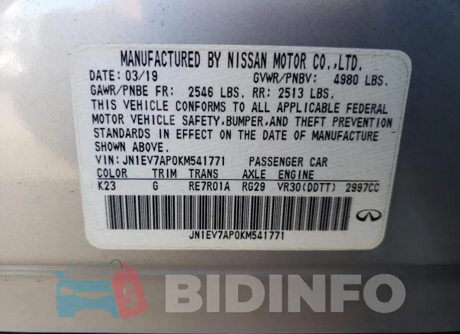 JN1EV7AP0KM541771 Photo# 12