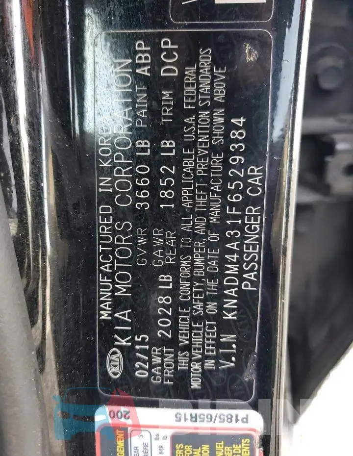 KNADM4A31F6529384 Photo# 12
